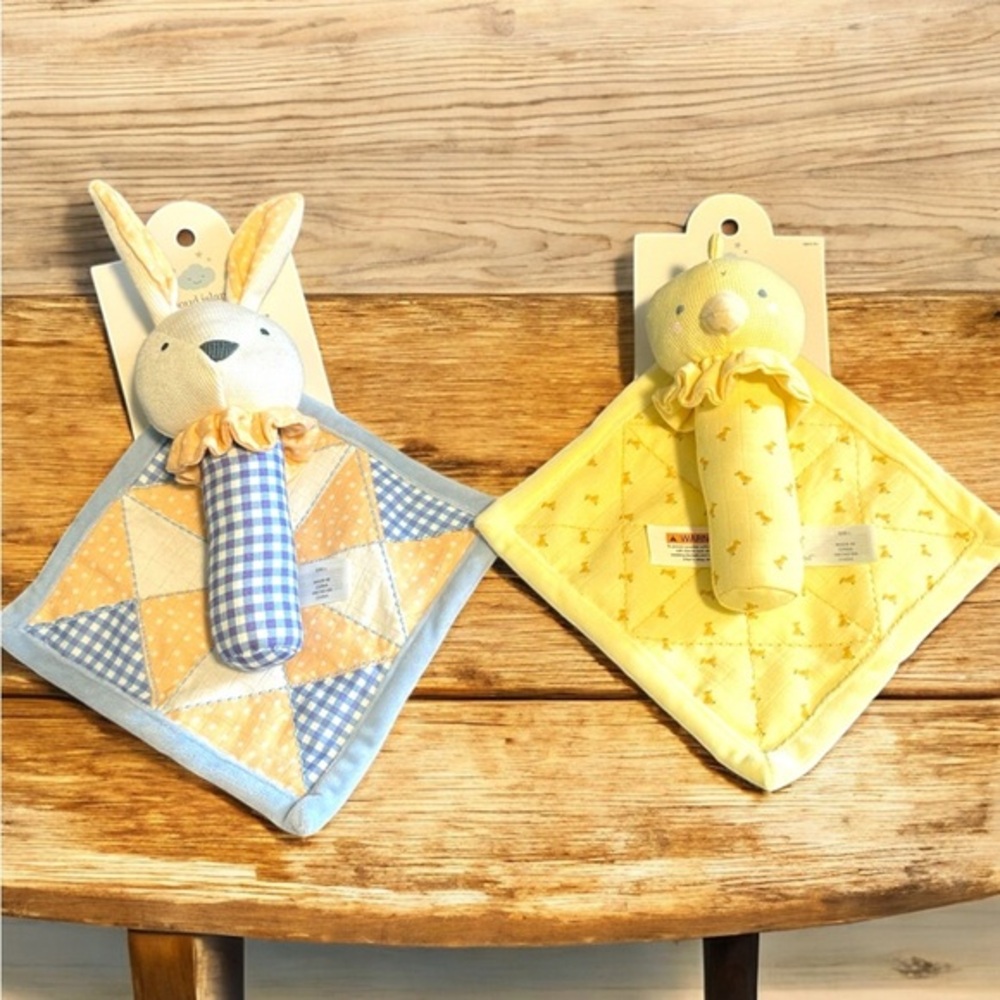 Cloud Island 2 Sets Sensory Toys for Newborns & Infants Blue/Yellow